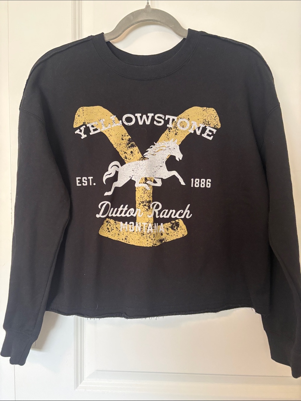 Yellowstone Dutton Ranch Black Graphic Sweatshirt